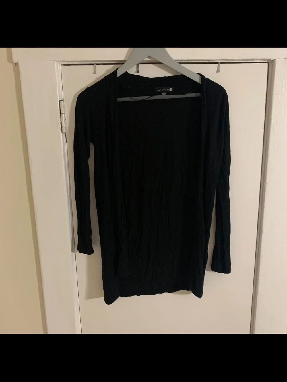 Cotton On Black Open-Front Cardigan size XS